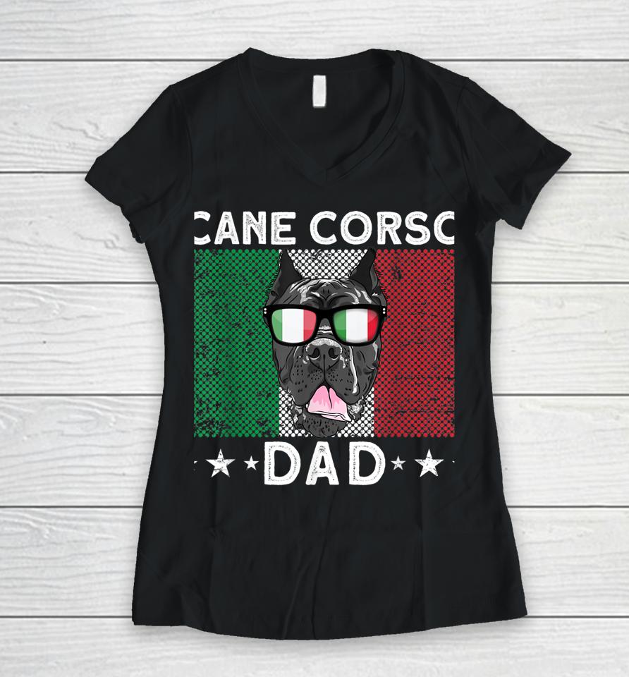 Cane Corso Dad Women V-Neck T-Shirt