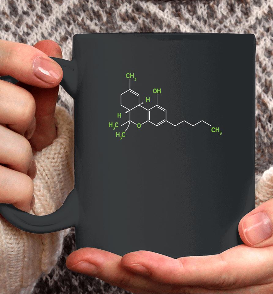 Cannabis Weed Pot Molecule Thc Marijuana Stoner Gift Coffee Mug