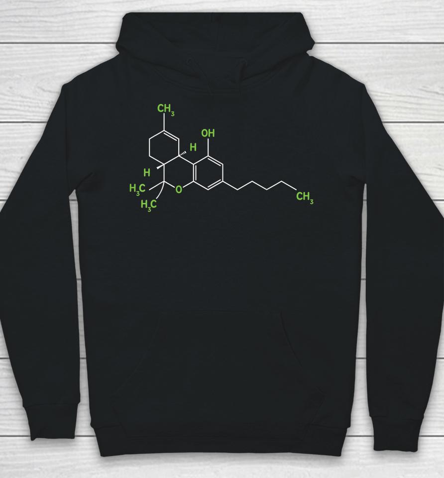 Cannabis Weed Pot Molecule Thc Marijuana Stoner Gift Hoodie
