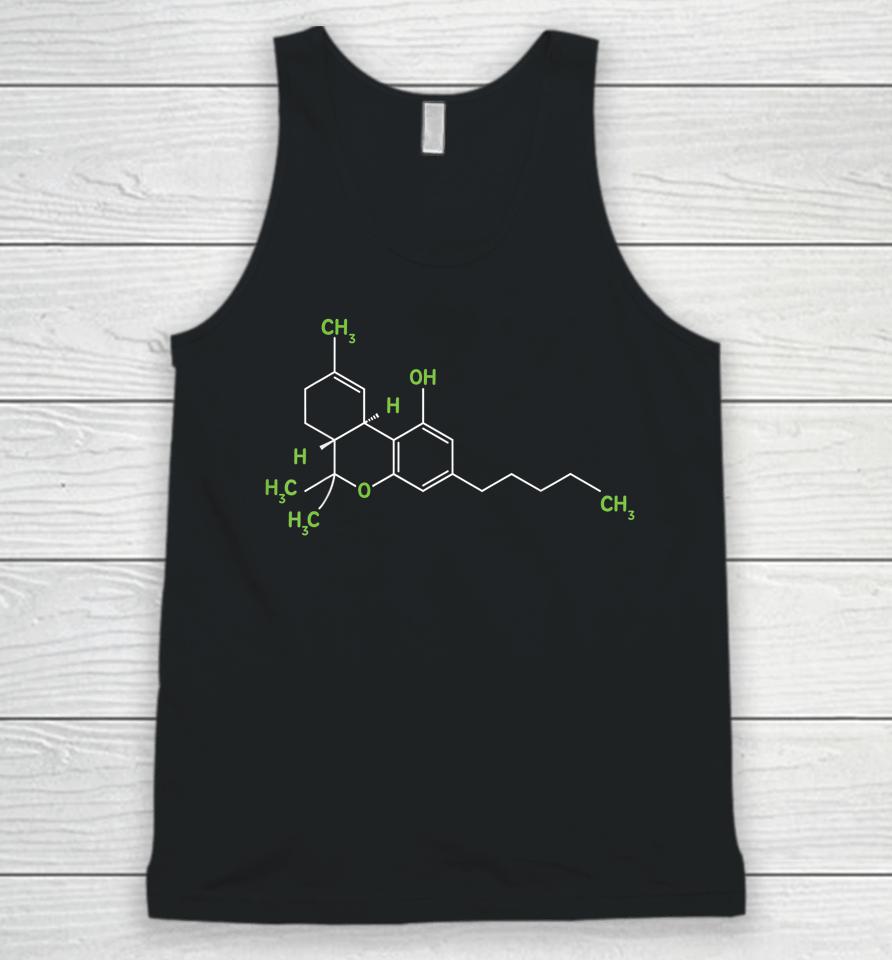 Cannabis Weed Pot Molecule Thc Marijuana Stoner Gift Unisex Tank Top