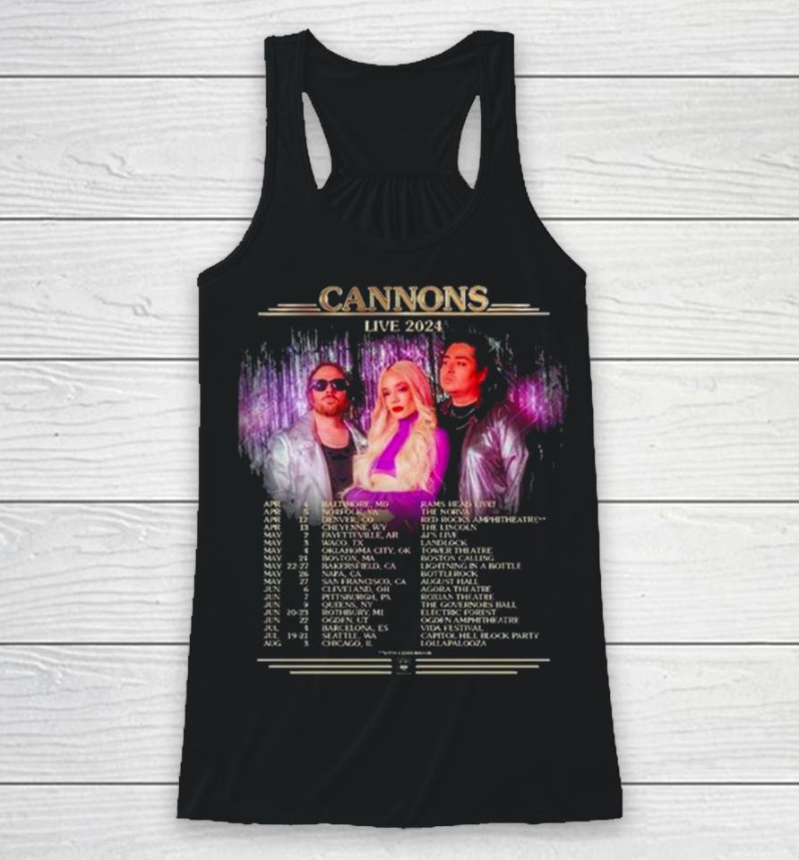 Cannons Drowning Pool And Saliva Snafu Le Tour 2024 Racerback Tank