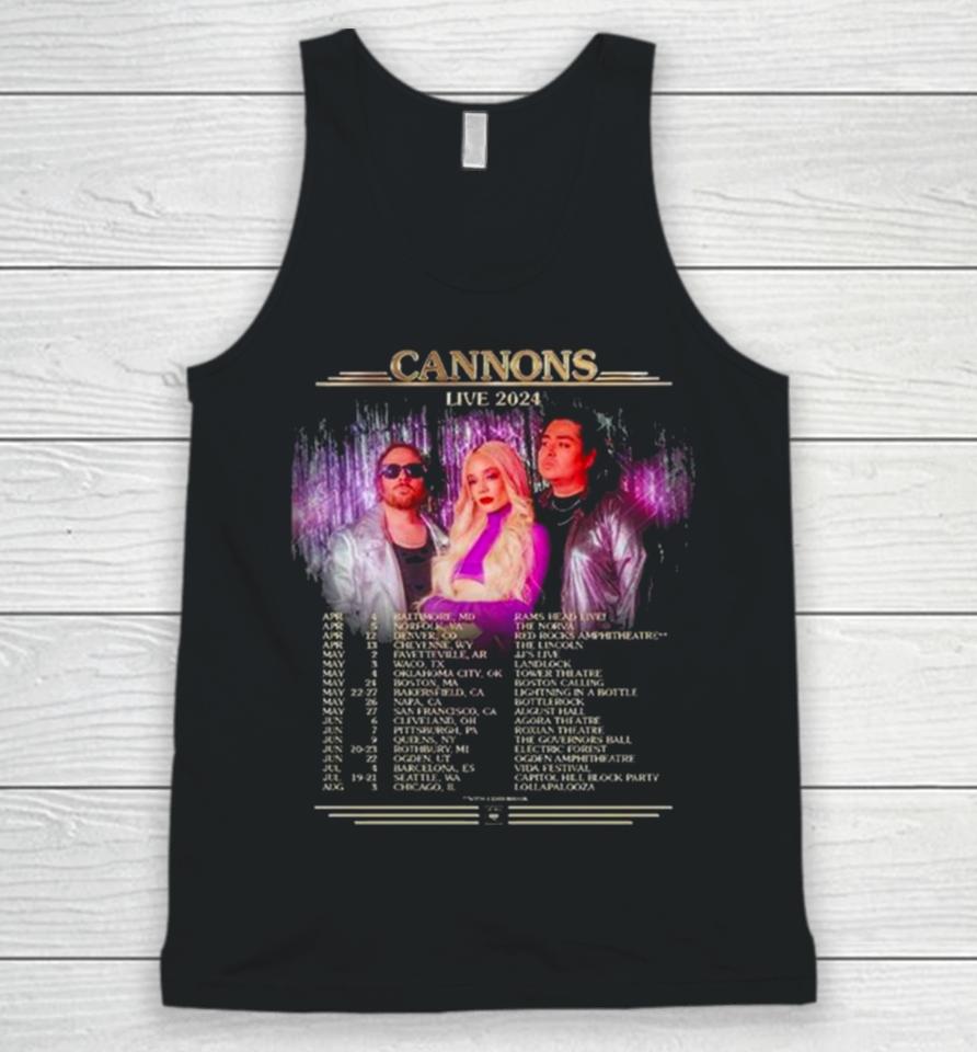 Cannons Drowning Pool And Saliva Snafu Le Tour 2024 Unisex Tank Top