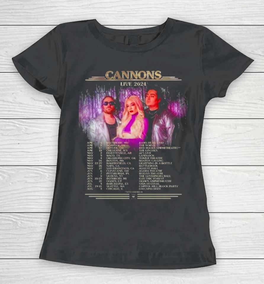 Cannons Drowning Pool And Saliva Snafu Le Tour 2024 Women T-Shirt