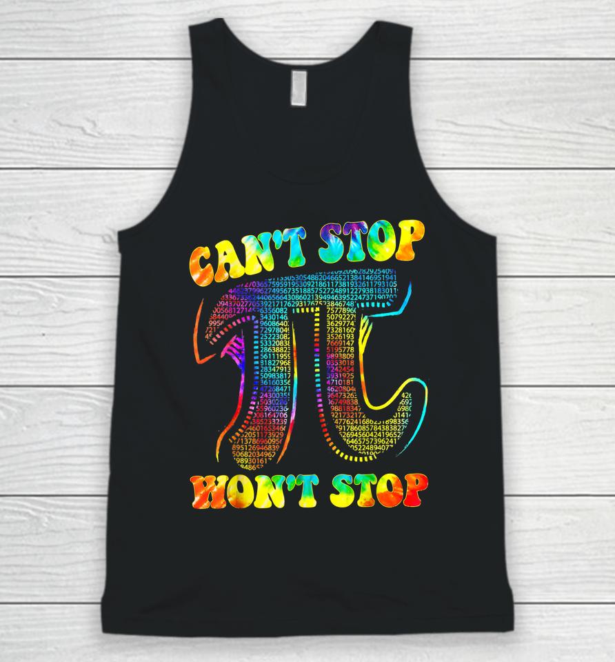 Can't Stop Pi Won't Stop Math Pi Day Unisex Tank Top