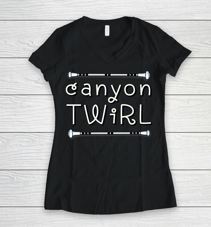 Canyon Twirl Chs Women V-Neck T-Shirt