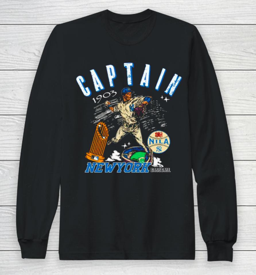 Captain New York Yankees Baseball 1903 Vintage Long Sleeve T-Shirt