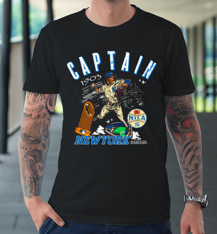Captain New York Yankees Baseball 1903 Vintage Premium T-Shirt