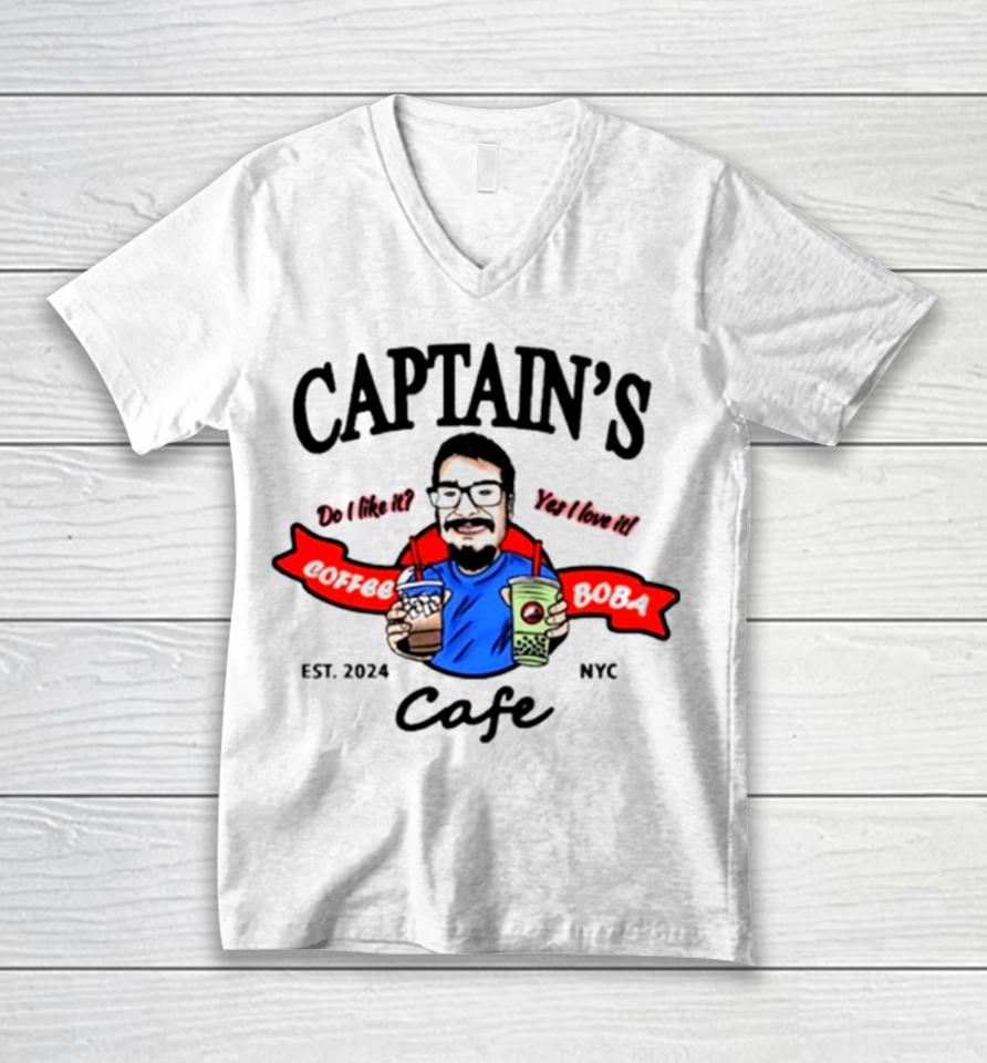 Captain’s Do You Like It Coffee Yet I Love It Boba Cafe Unisex V-Neck T-Shirt