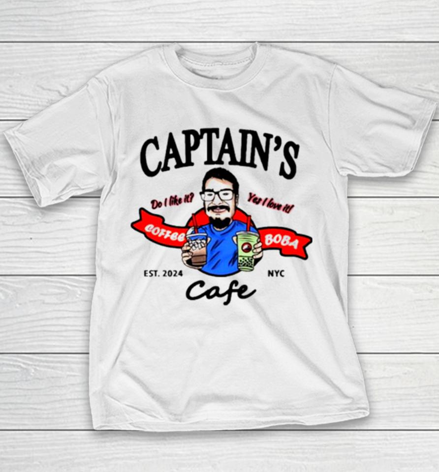 Captain’s Do You Like It Coffee Yet I Love It Boba Cafe Youth T-Shirt