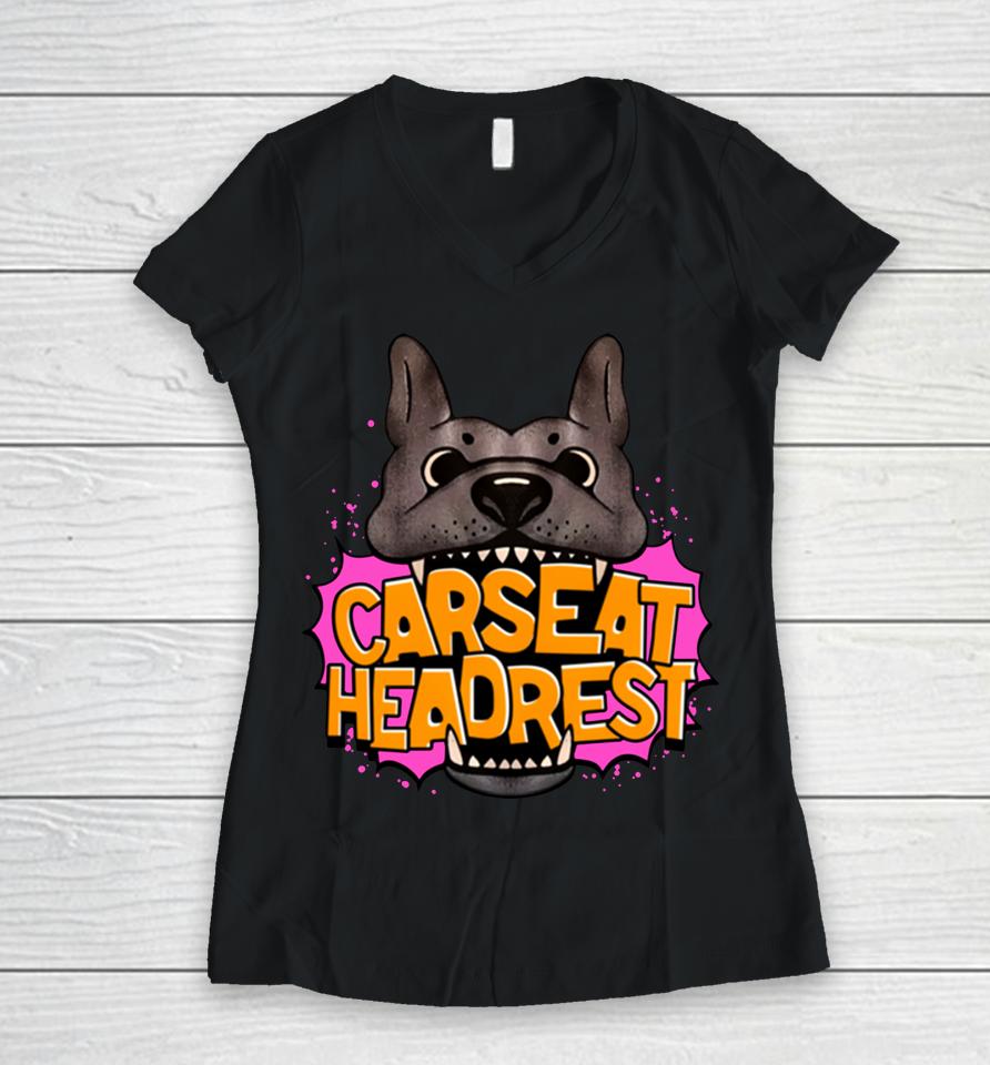 Car Seat Headrest When We Were Young Hot Topic Dog Women V-Neck T-Shirt