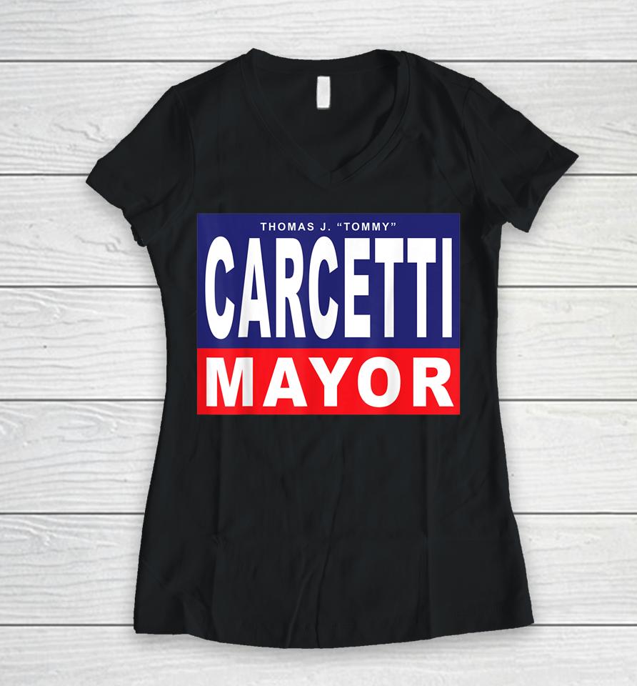 Carcetti For Mayor Women V-Neck T-Shirt