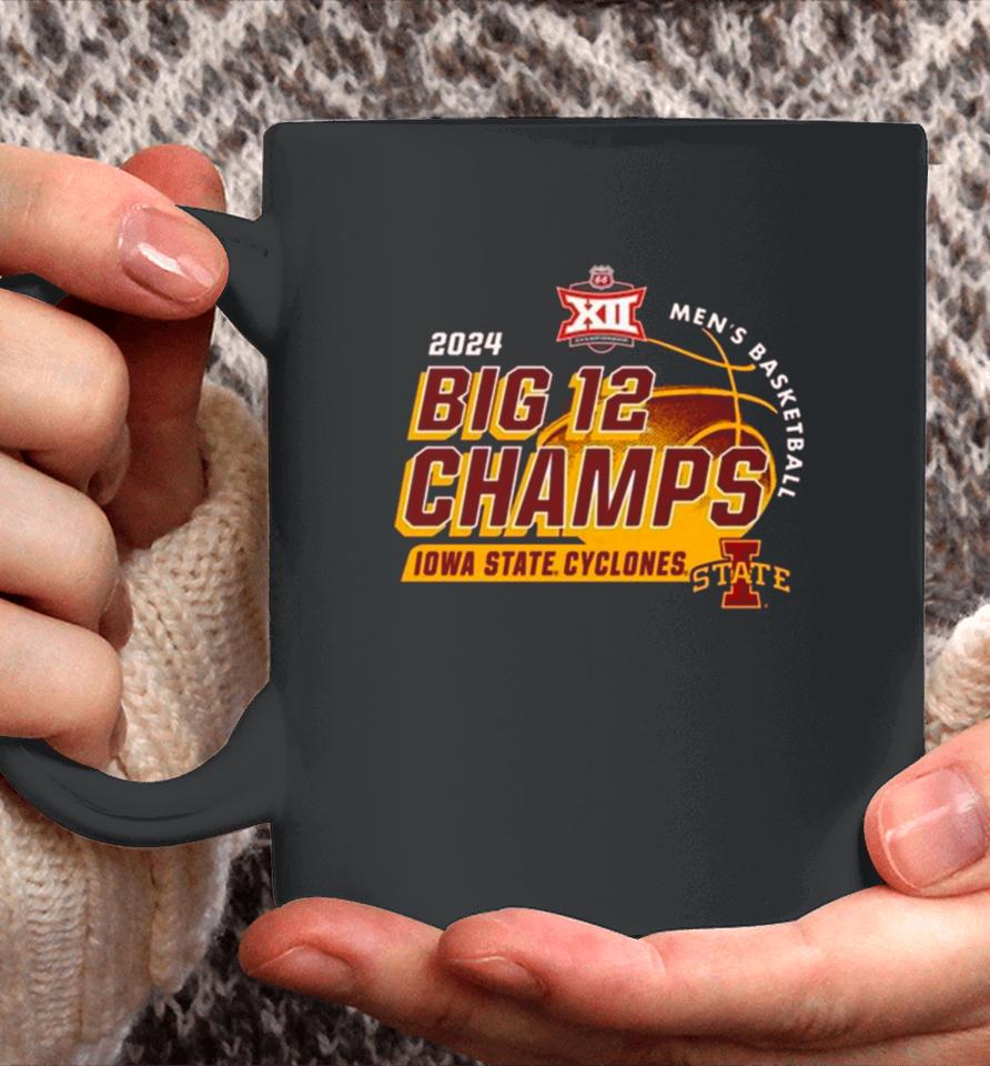 Cardinal Iowa State Cyclones 2024 Big 12 Men’s Basketball Conference Tournament Champions Locker Room Coffee Mug