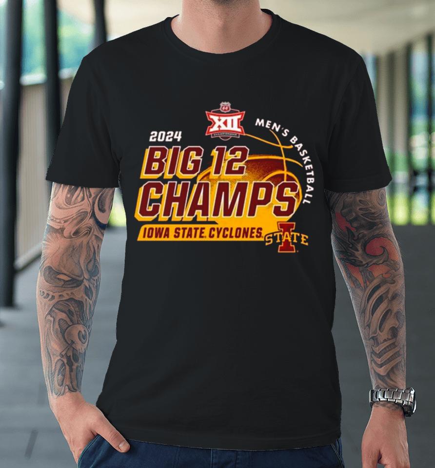 Cardinal Iowa State Cyclones 2024 Big 12 Men’s Basketball Conference Tournament Champions Locker Room Premium T-Shirt