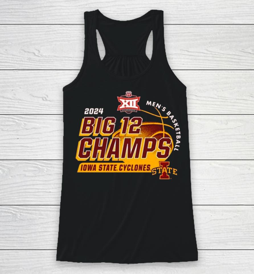 Cardinal Iowa State Cyclones 2024 Big 12 Men’s Basketball Conference Tournament Champions Locker Room Racerback Tank