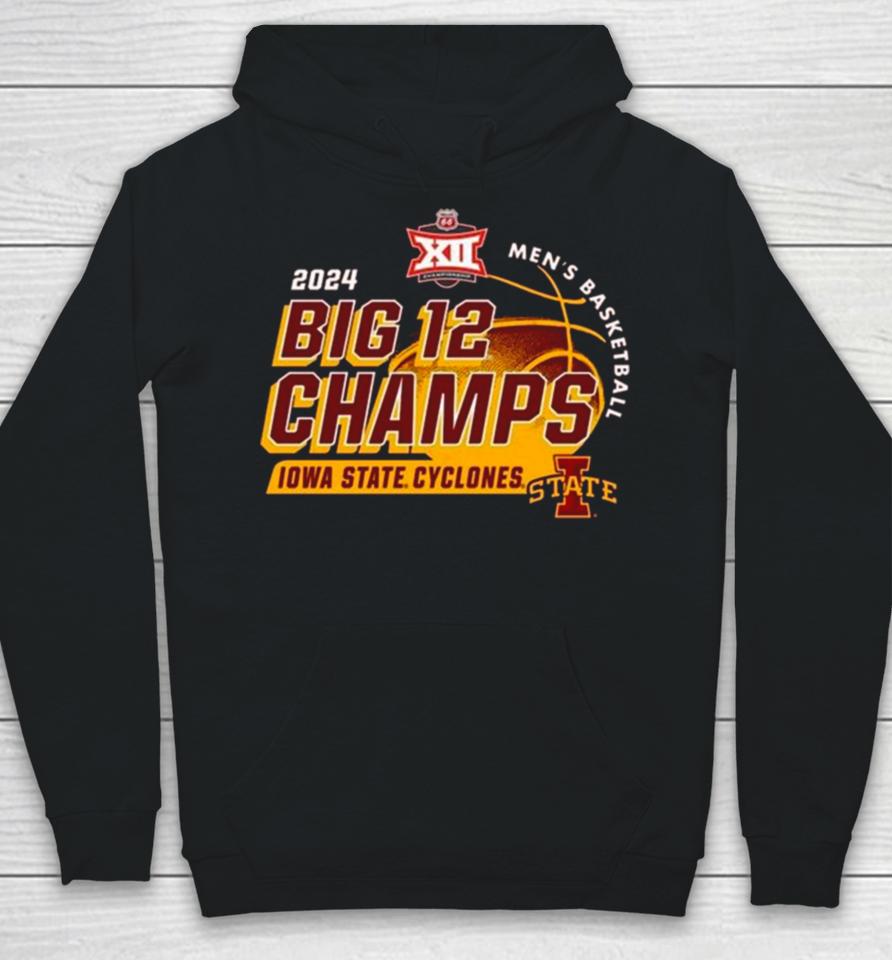 Cardinal Iowa State Cyclones 2024 Big 12 Men’s Basketball Conference Tournament Champions Locker Room Hoodie