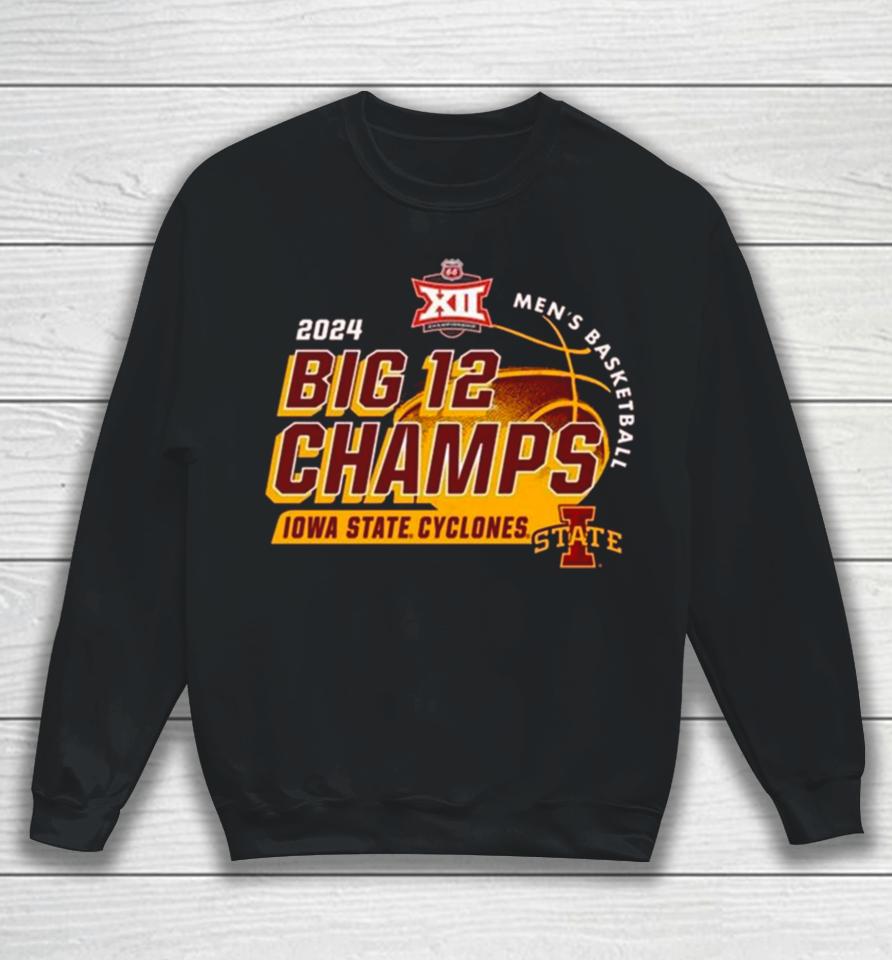 Cardinal Iowa State Cyclones 2024 Big 12 Men’s Basketball Conference Tournament Champions Locker Room Sweatshirt