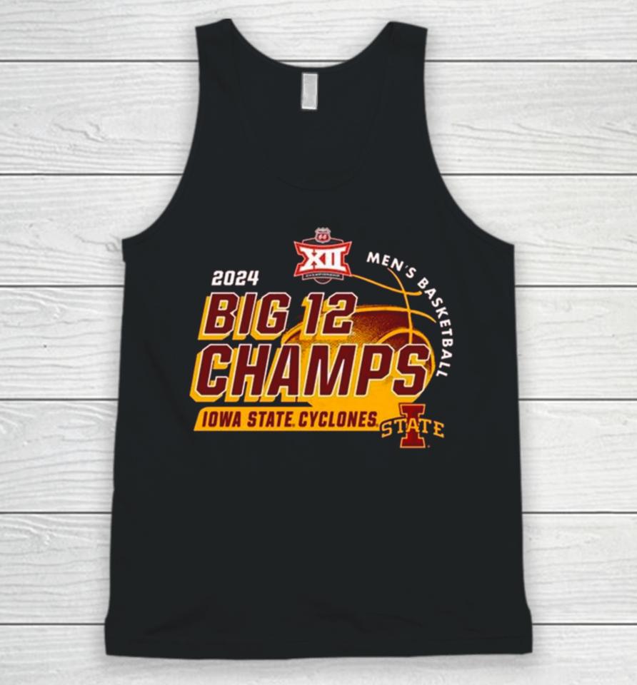 Cardinal Iowa State Cyclones 2024 Big 12 Men’s Basketball Conference Tournament Champions Locker Room Unisex Tank Top