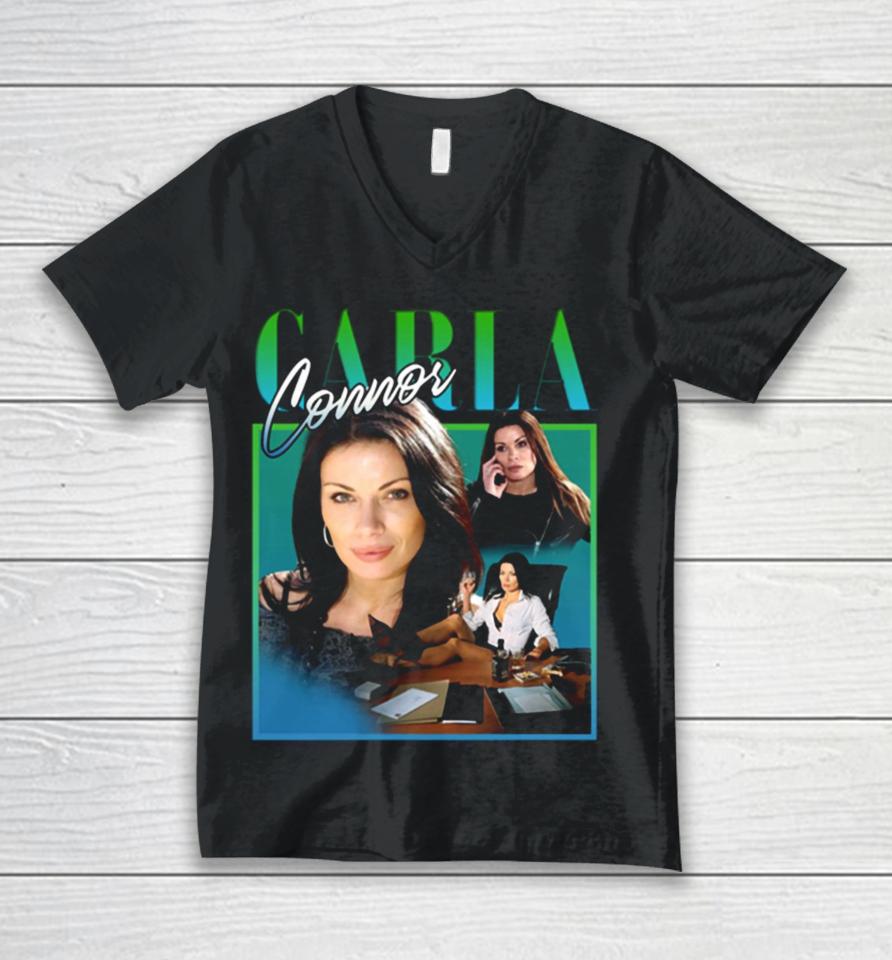 Carla Connor Homage Coronation Street Fans Unisex V-Neck T-Shirt