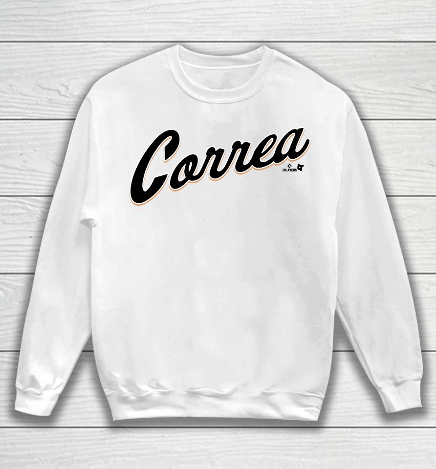 Carlos Correa San Francisco Correa Script Sweatshirt