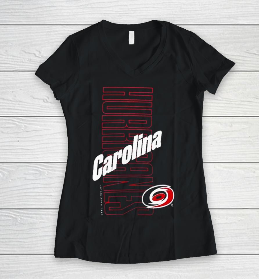 Carolina Hurricanes Backbone Women V-Neck T-Shirt