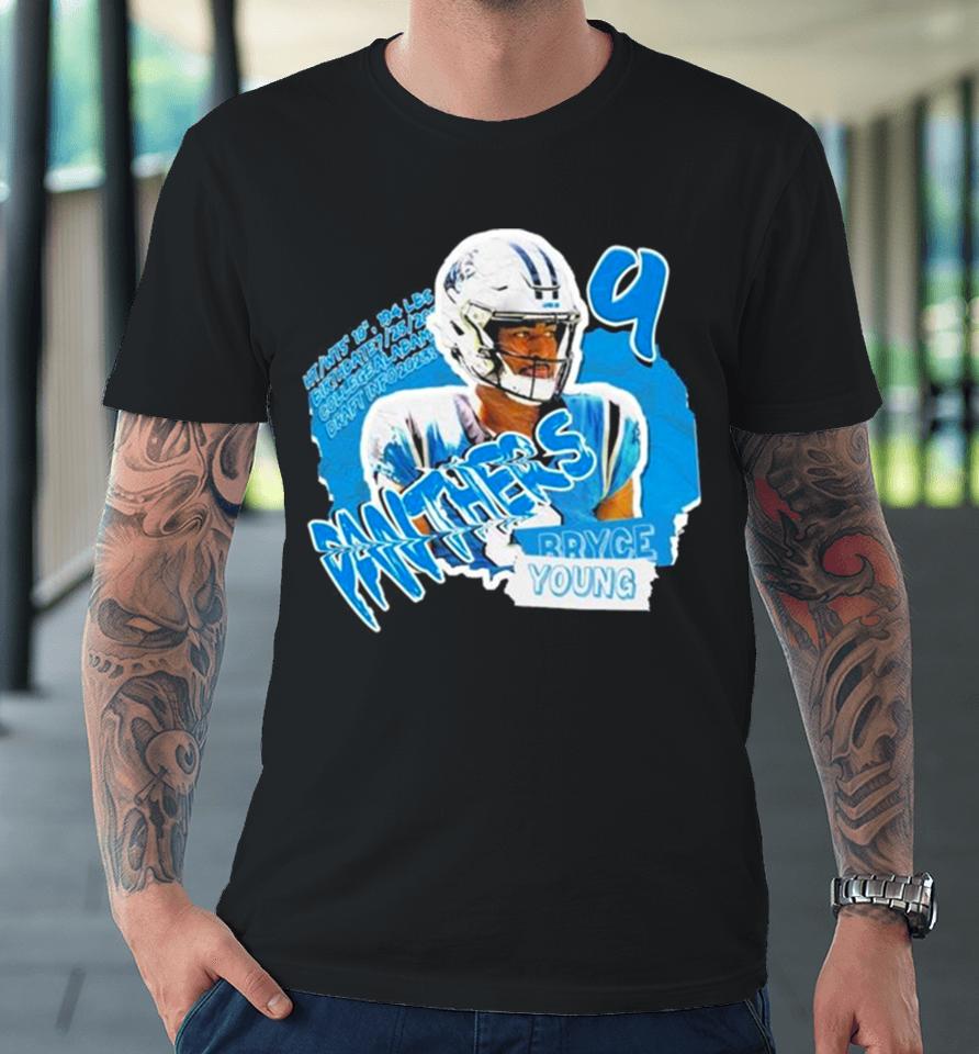 Carolina Panthers Bryce Young Football Paper Premium T-Shirt
