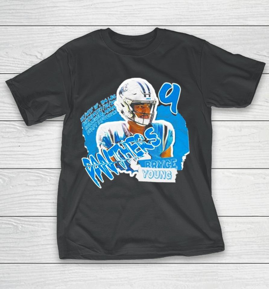Carolina Panthers Bryce Young Football Paper T-Shirt