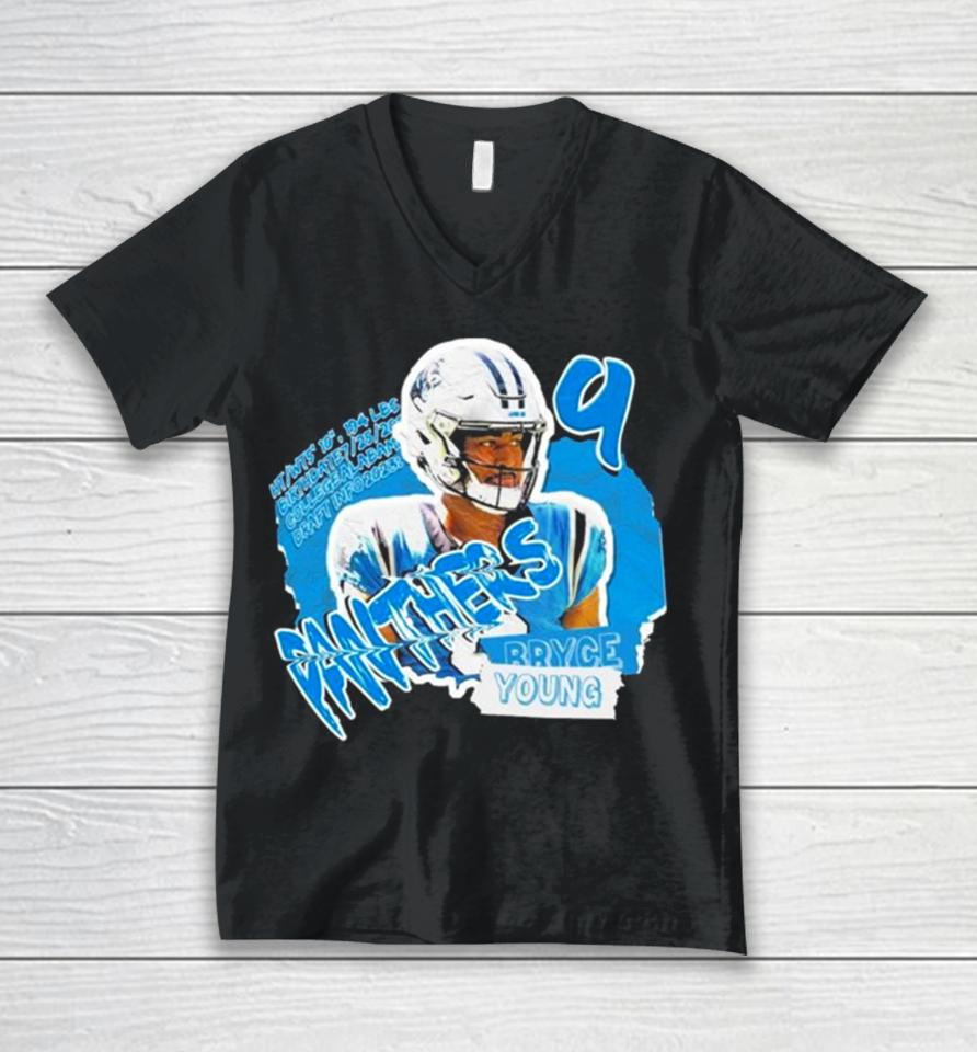 Carolina Panthers Bryce Young Football Paper Unisex V-Neck T-Shirt