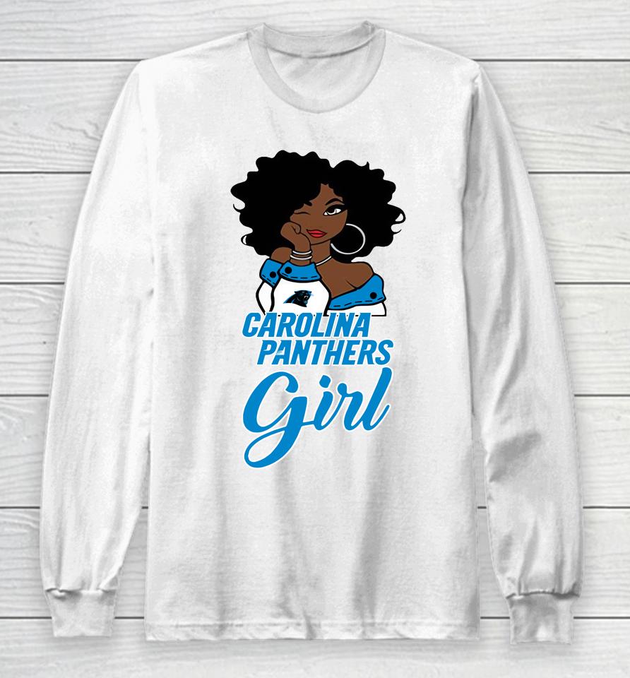 Carolina Panthers Girl Nfl Long Sleeve T-Shirt