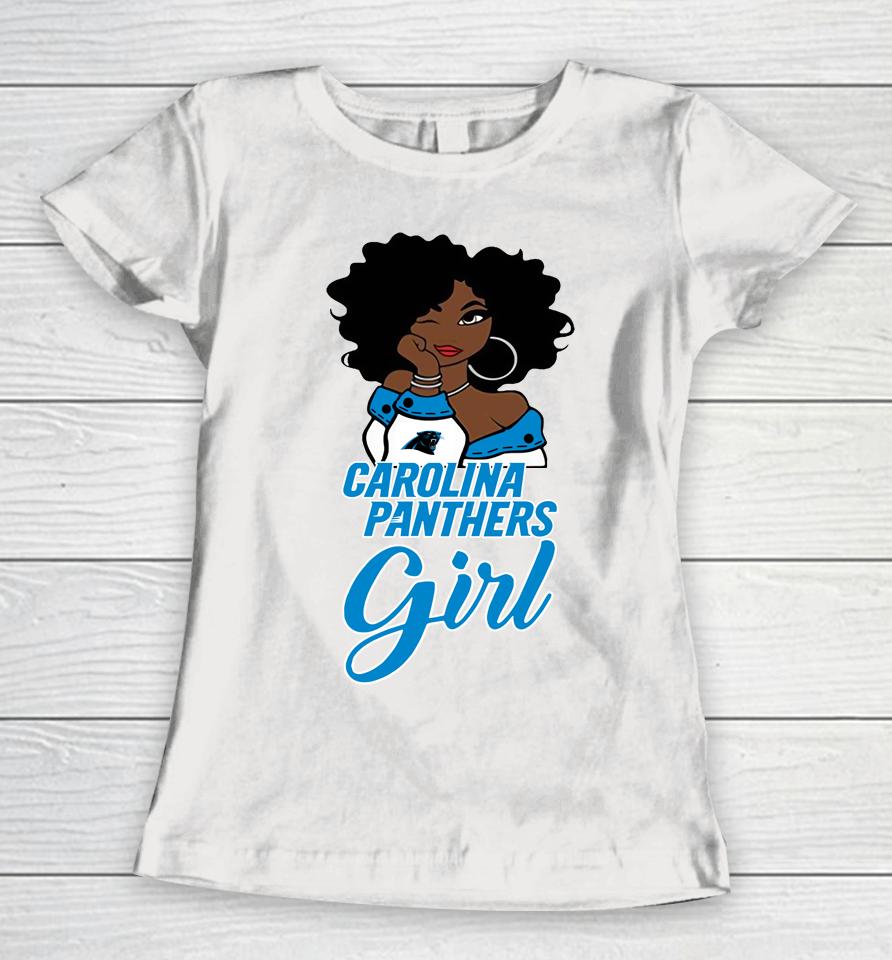 Carolina Panthers Girl Nfl Women T-Shirt