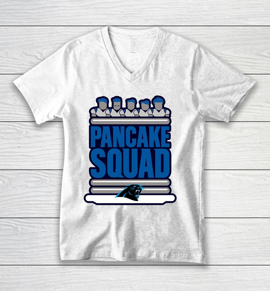 Carolina Panthers Keep Pounding Pancake Squad Unisex V-Neck T-Shirt