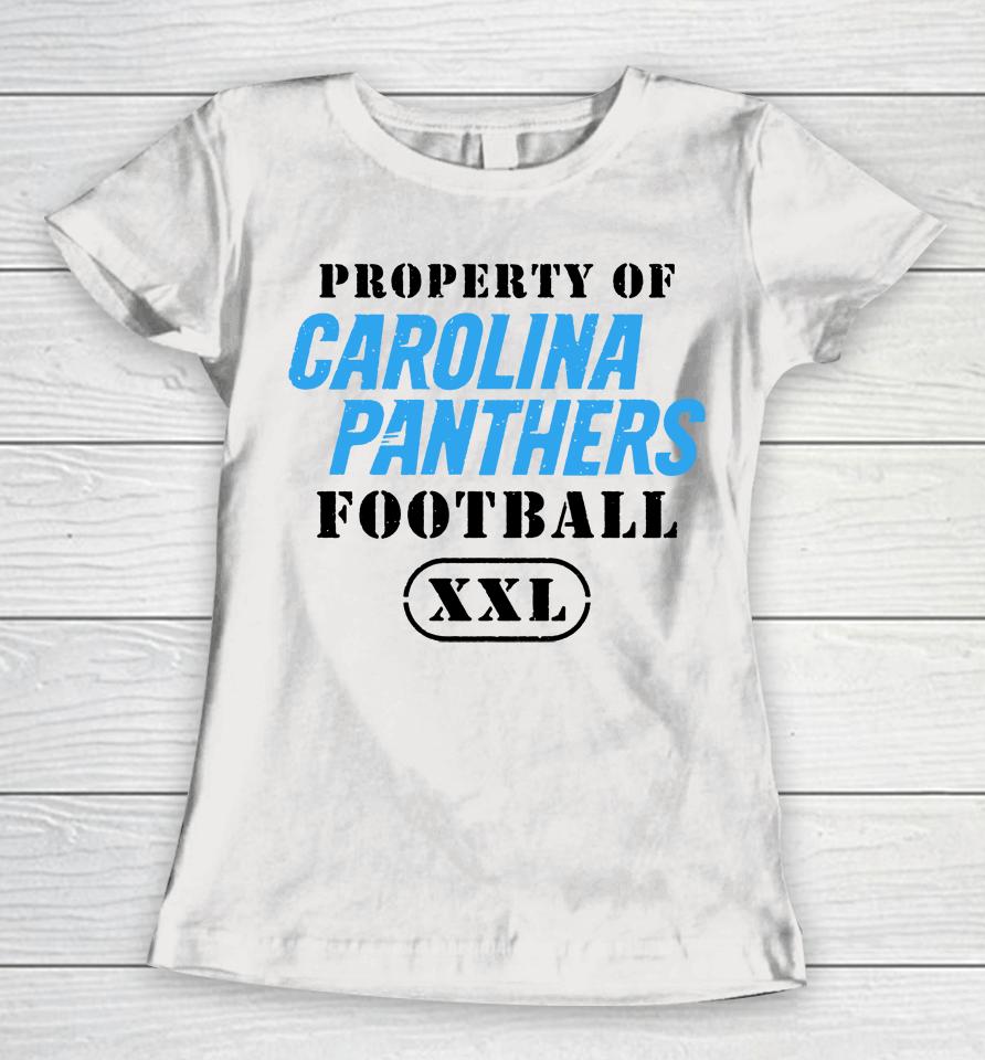 Carolina Panthers Nfl Pro Line By Fanatics Branded True Classics Tri-Blend Nickname Throwback 2023 Women T-Shirt