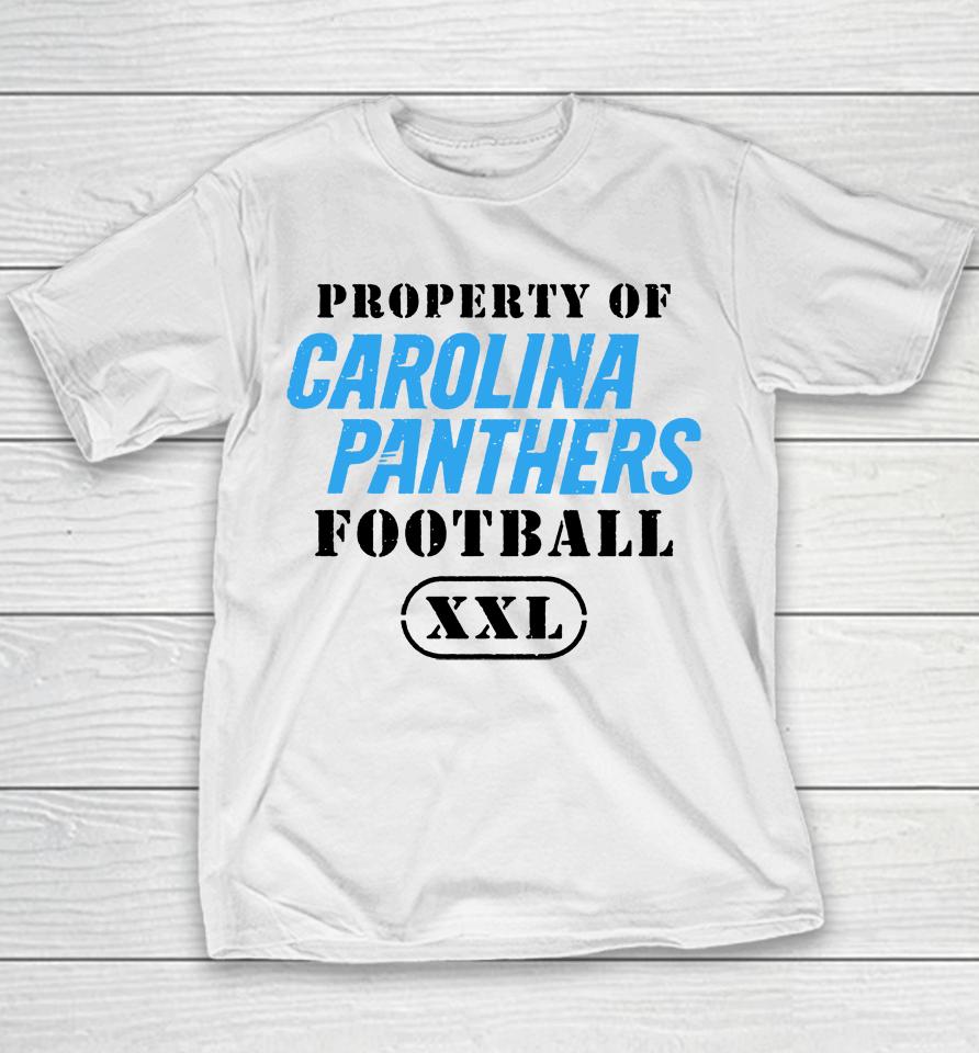 Carolina Panthers Nfl Pro Line By Fanatics Branded True Classics Tri-Blend Nickname Throwback 2023 Youth T-Shirt