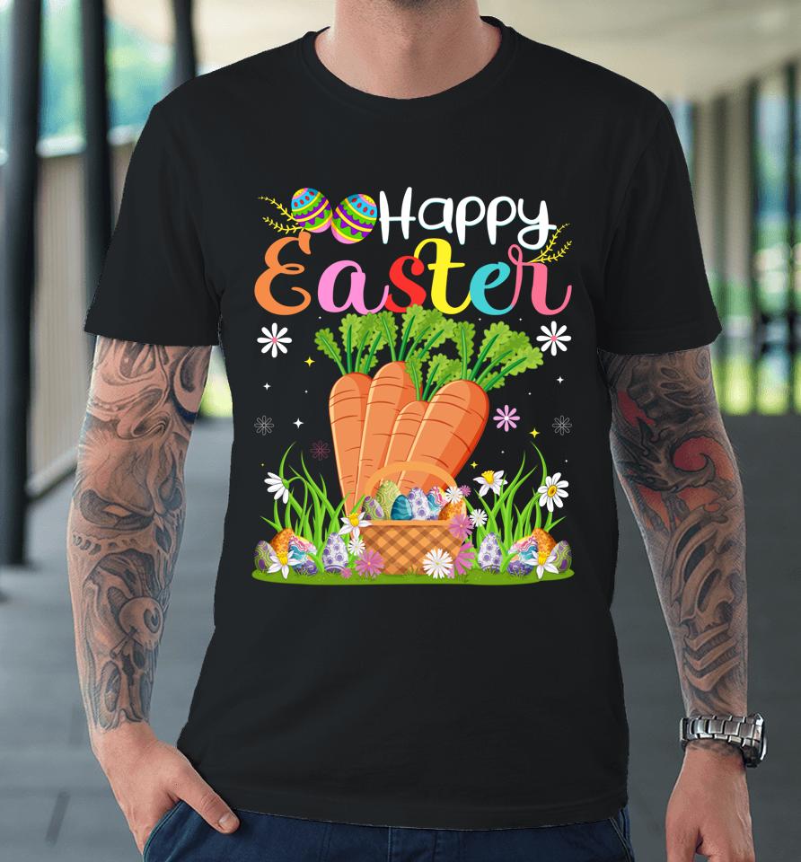 Carrot Bunny Egg Hunting Funny Carrot Happy Easter Premium T-Shirt