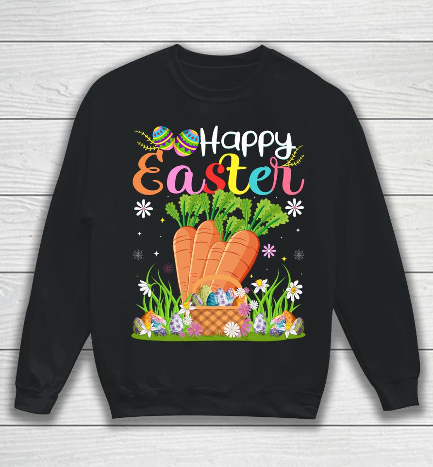 Carrot Bunny Egg Hunting Funny Carrot Happy Easter Sweatshirt