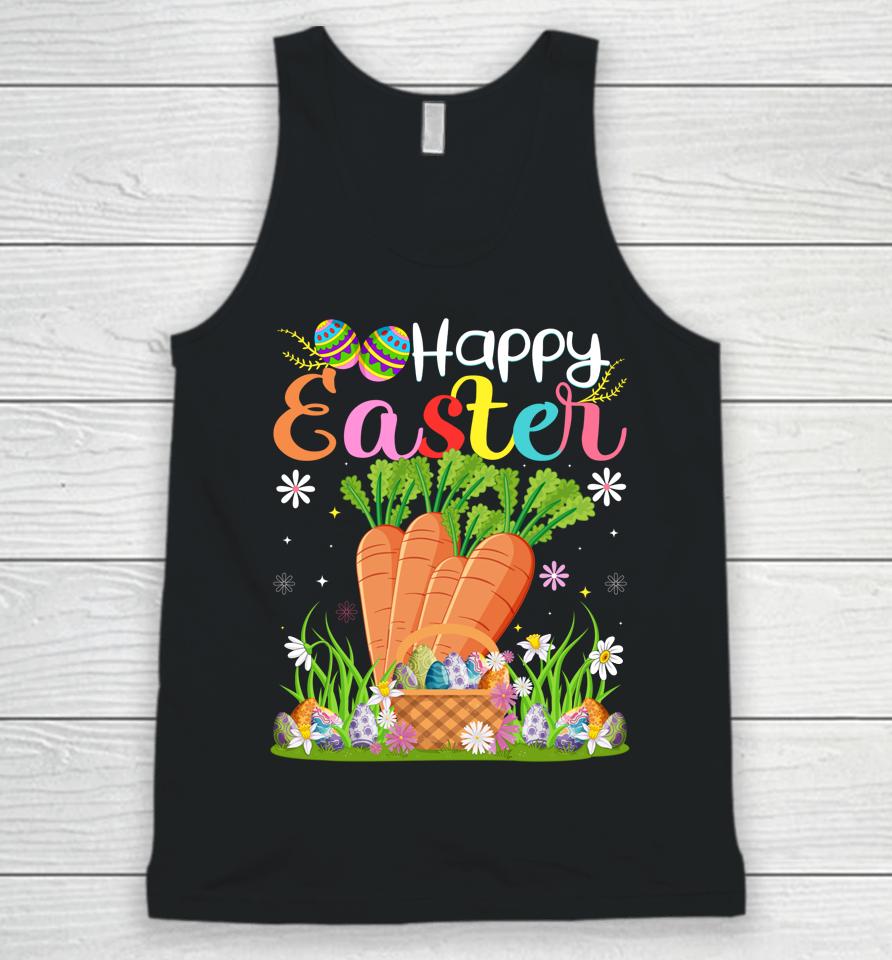 Carrot Bunny Egg Hunting Funny Carrot Happy Easter Unisex Tank Top