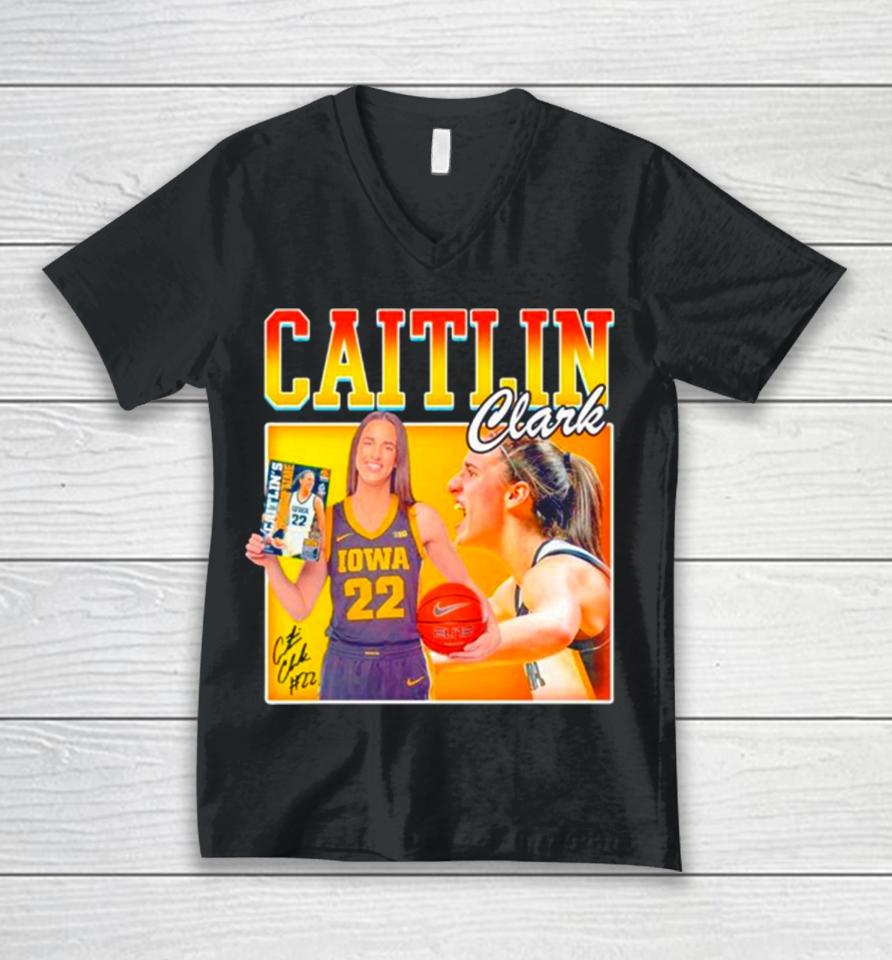Cartlin Clark Iowa Hawkeyes Ncaa Basketball Player Unisex V-Neck T-Shirt