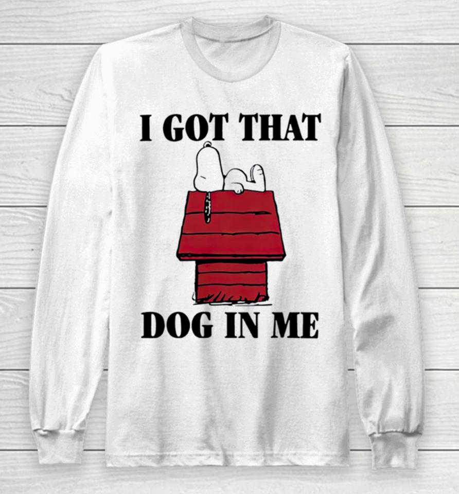 Cartoon Beagle Snoopy Dog In Me Long Sleeve T-Shirt
