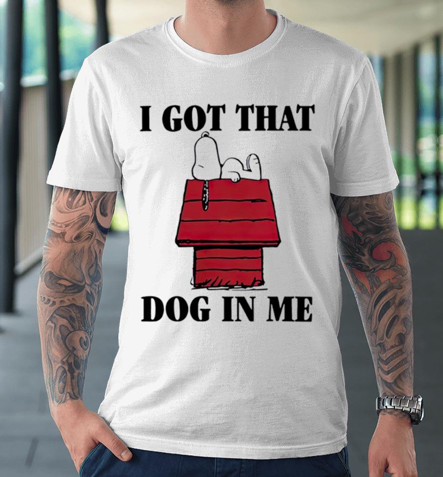 Cartoon Beagle Snoopy Dog In Me Premium T-Shirt