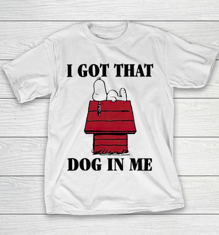 Cartoon Beagle Snoopy Dog In Me Youth T-Shirt