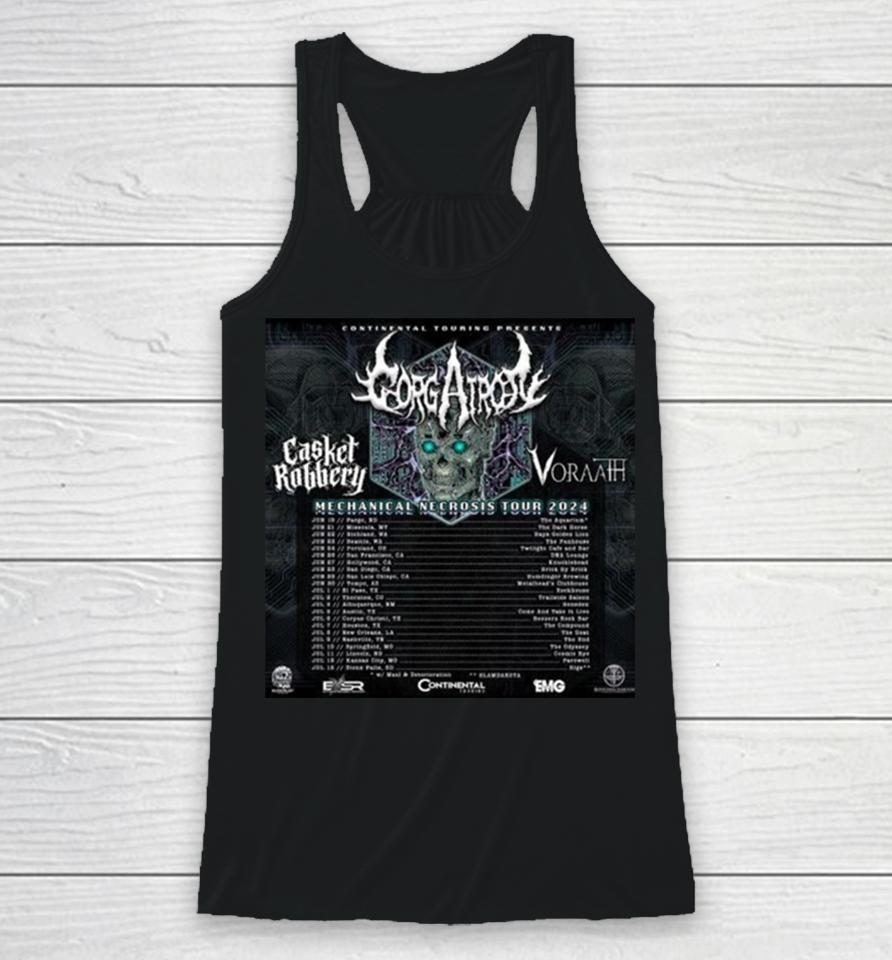 Casket Robbery Us Mechanical Necrosis Tour 2024 Performance Schedule Racerback Tank