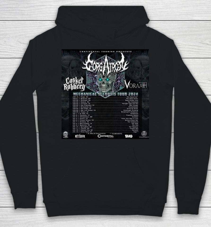 Casket Robbery Us Mechanical Necrosis Tour 2024 Performance Schedule Hoodie