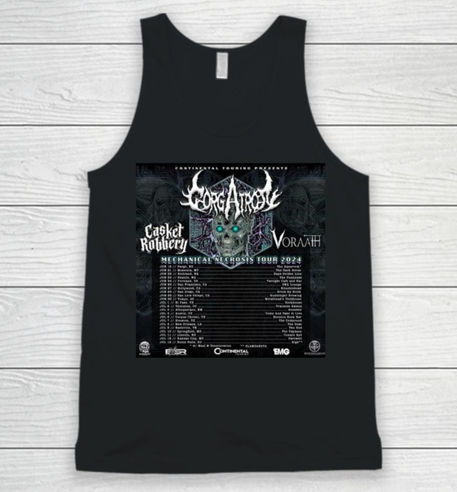 Casket Robbery Us Mechanical Necrosis Tour 2024 Performance Schedule Unisex Tank Top