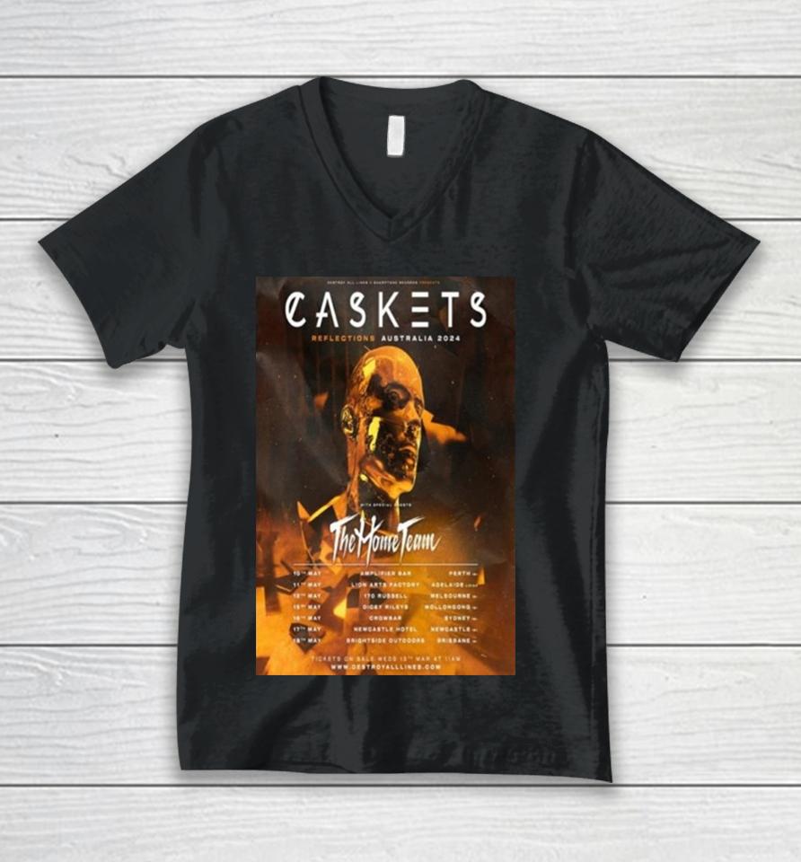 Caskets Reflections Australia 2024 Unisex V-Neck T-Shirt
