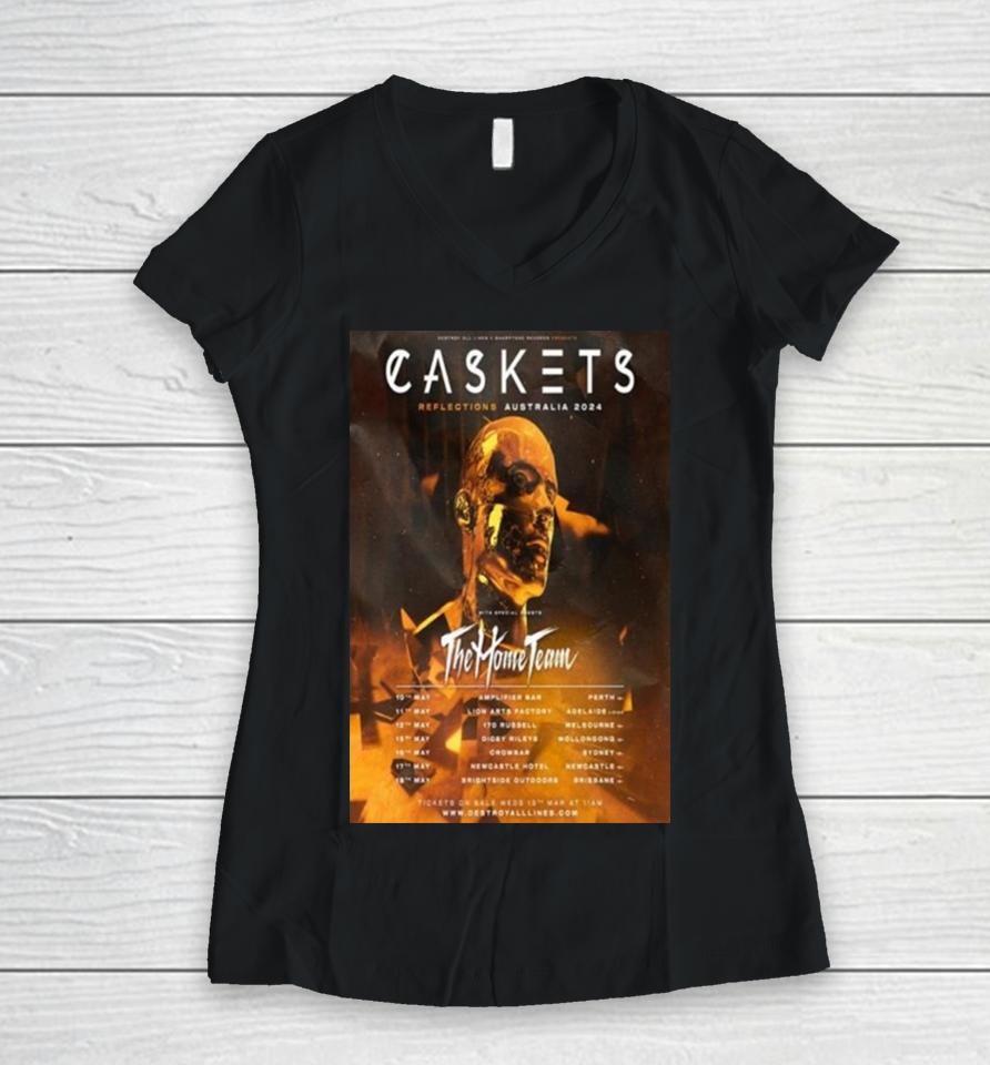 Caskets Reflections Australia 2024 Women V-Neck T-Shirt