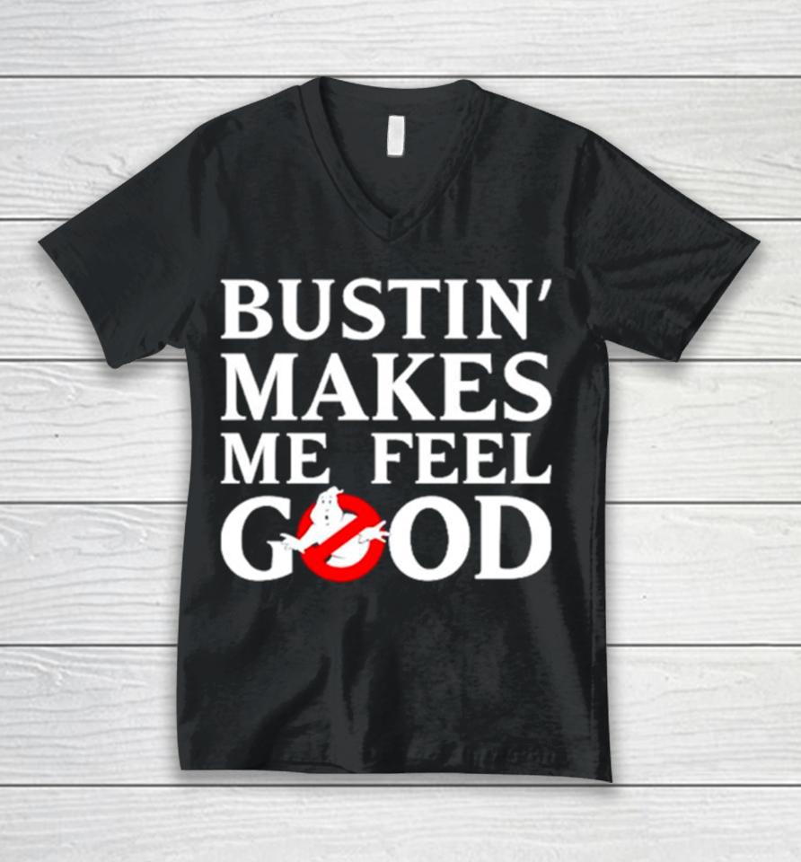 Casper Bustin’ Makes Me Feel Good Unisex V-Neck T-Shirt