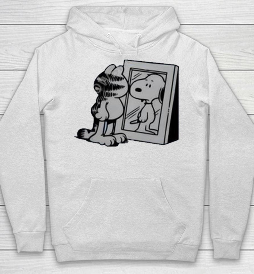 Cat And Dog Mirror Garfield And Snoopy Hoodie