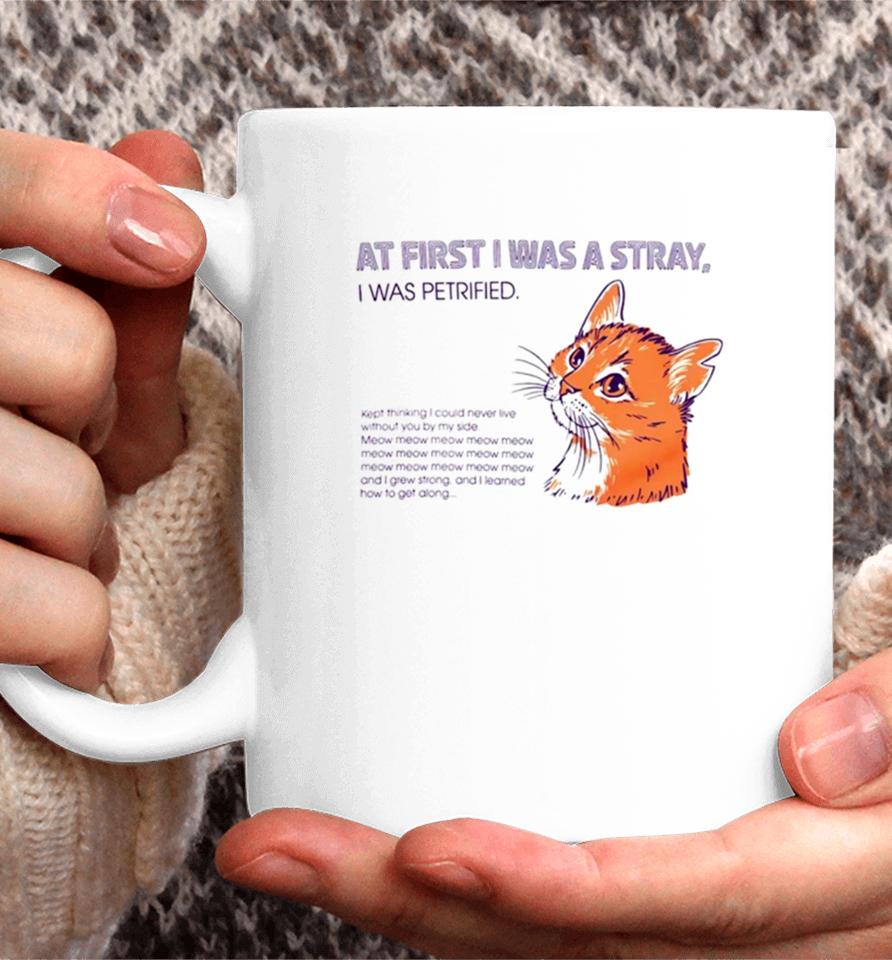 Cat At First I Was A Stray Coffee Mug