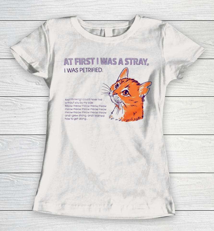 Cat At First I Was A Stray Women T-Shirt