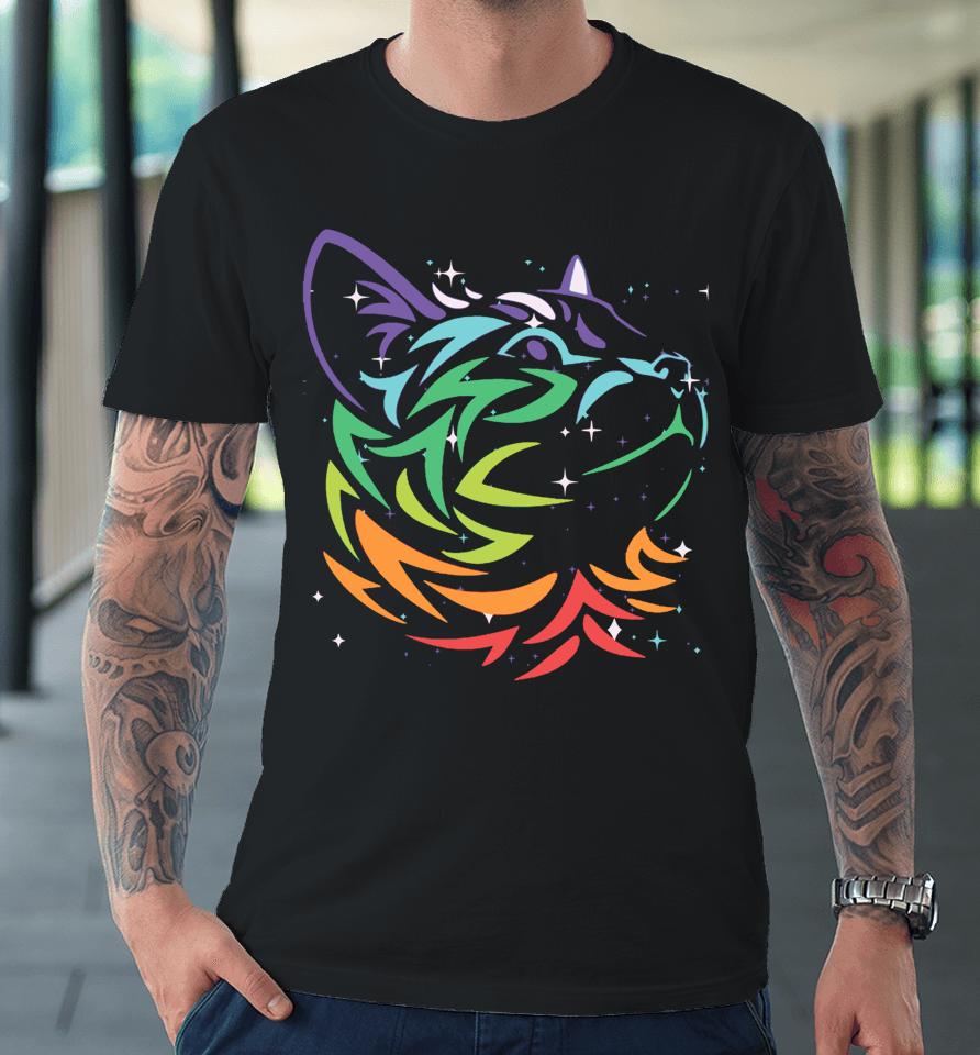 Cat Beautiful Colors For Cat Lovers Cute Cat Premium T-Shirt