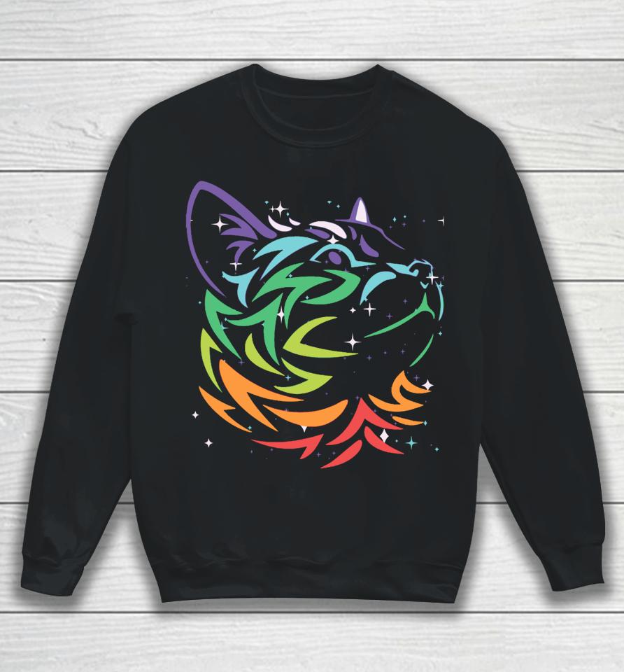Cat Beautiful Colors For Cat Lovers Cute Cat Sweatshirt